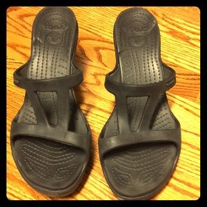 Croc heel sandals 9 W